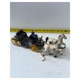 vintage Stanley Toys cast iron horse-drawn carriag