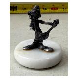 pewter clown playing a musical instrument Mini