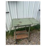 Vintage green typewriter table