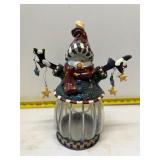 Decorative snowman candle holder