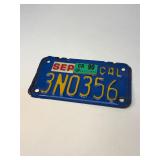 vintage California DMV motorcycle license plate