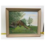 rustic cabin scen Framed art