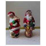 Hand blown glass Santa figurrd