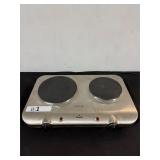 Rival Stainless Steel Solid Electric Double Burner