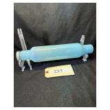 Vintage Blue Glass Hollow Rolling Pin