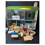 1950's Louis Marx Toys Lithograph Tin Dollhouse
