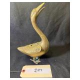 Vtg. 10' Brass Goose incense burner