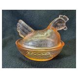 Hansen Light Pink Hen On Nest 4.5ï¿½ Covered Dish