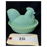 Jadeite Westmoreland 5.5 ' Hen On Nest Candy Dish