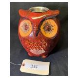 8.5' Terra-Cotta Pottery Owl Outdoor Flame Pot