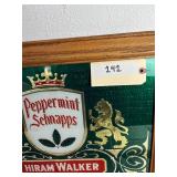 Peppermint Schnapps Hiram Walker Sign