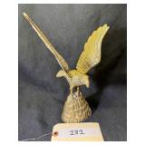 Solid Brass Bald Eagle Perched on Rock 10' Statue