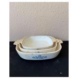 Vintage Blue Corn Flower Baking Set