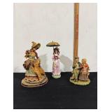 Vintage Porcelain Figurines X3