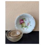 Serving Bowl X1 & Glass Bowls X4