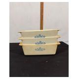 Blue Corn Flower Corning Ware Loaf Pans