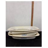 Blue Corn Flower Corning Ware Roaster X3