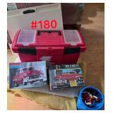2 Blankets, Red Tool Box (empty), Lap Stand,...