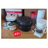 Mini coffee pot, crockpot, mini chopper,...