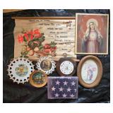 Religious Plate D?cor, American Flag in Plastic...