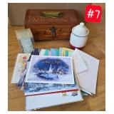 Stationary, Candle holder, wooden box
