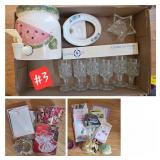 Water dispenser, Picture frame, Glasses, Candle...