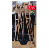 Wood crutches