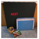Card Table, Chalk Board, Basket & Container...