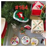 Christmas Items: Ornaments, Coaster Set, Greenery