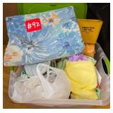 Blanket, misc material pieces