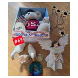 USA TeddyBear, Angel, ceramic ducks, candle,...