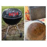 Charcoal Grill, Metal Frying Pan & Basket