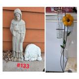 Garden Statue, Garden Stone, Rain Gauge