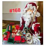 Christmas Items: Crochet Santa, Plastic Canvas...