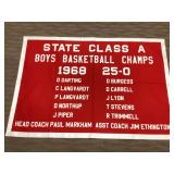 State Class A Boys Basketball Champs 1968 Banner