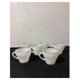 Vintage Anchor Hocking Milk Glass Teacups