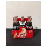 Vintage 6-pack Coca-Cola Glass Bottles 1993