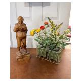 Vintage Benjamin Franklin Wooden Statue & Misc...