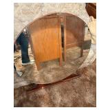 Round antique mirror