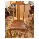 Oak Chairs Brown leather  (5)
