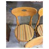 Vintage Pressed-Back Bentwood Chairs x3