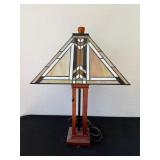 Vintage Stained Glass Table Lamp X1