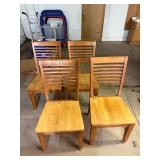 Modern Ladderback Dining Chairs x5