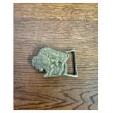 Solid Brass American Bison Belt Buckle