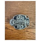 Vintage Pewter Siskiyou Grandpa Belt Buckle