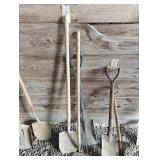 Two Shovels & One hoe