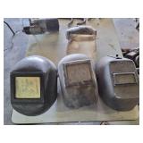 Three Welding Helmets