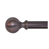 28 to 48-in Steel Single Curtain Rod with Finials