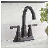 Handle Bathroom Sink Faucet with Drain /Deck Plate