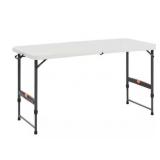 4ft.Rectangle Adjustable Folding Table Seats4